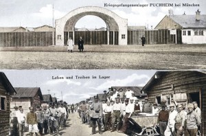 Die offiziellen Postkarten aus Puchheim sollten die Kriegsgefangenschaft verharmlosend darstellen.