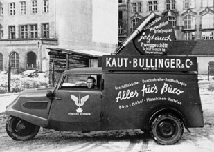 Auch ein ehemals königlich bayerischer Hoflieferant: Kaut Bullinger. Hier ein Firmenwagen von 1949